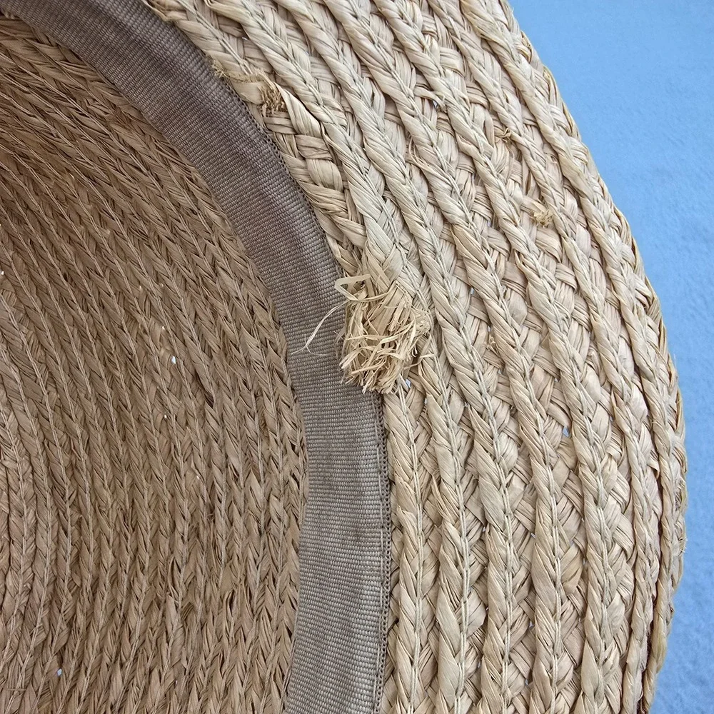 Magid Fedora Hats Unisex OS Beige Straw Braided Pinched Crown Beach Band Cap